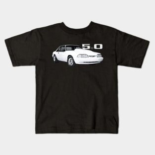 MUSTANG GT 5.0 FOXBODY CLASSIC RETRO notchback Kids T-Shirt